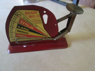 Vintage Jiffy Way Egg Scale Brower Mfg.  Co.  Quincy Ill.