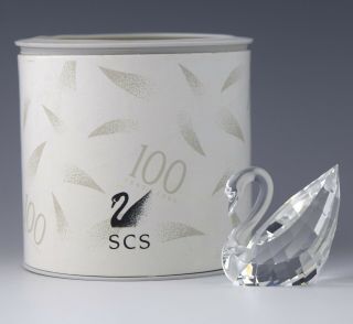 Swarovski Crystal 100 Year Anniversary Swan Figurine - Bh - 25