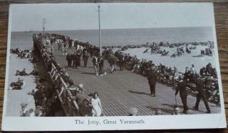 Real Photo Postcard The Jetty Great Yarmouth