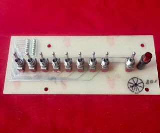 Vintage - Nine Switch Electrical Board W/light - Steampunk Lamp Part Surplus