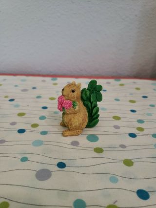 Enesco Home Grown Peanut Squirrel W Flowers Figurine