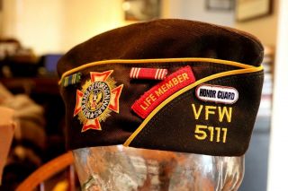 Veterans Of Foreign Wars Pittsburgh Pa Duquesne Mt Washington Hat/pins Vfw 5111