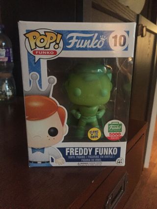 Rare Funko Pop Freddy Funko 10 Hero Green Gamma Glow In The Dark Le 5000