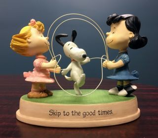 Peanuts (skip To The Good Times) Figurine Snoopy Lucy Sally Jump Rope Hallmark