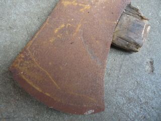 vintage axe head double bit splitter firewood camping hewing logging tool 3.  5 lb 4