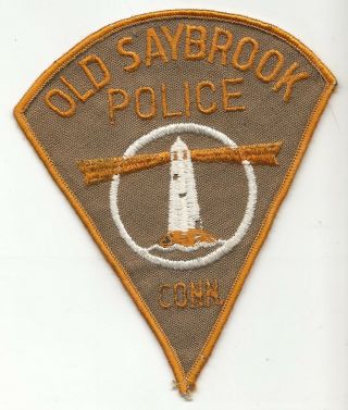 Old Saybrook Connecticut Ct Police Patch Old Lighthouse