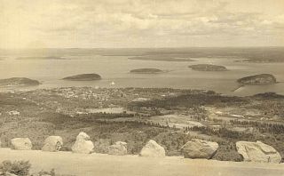 Rppc - Bar Harbor And The Porcupines,  Bar Harbor Me