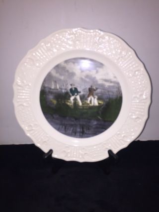 Antique Currier And Ives Hunting Scene 10” Plate