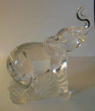Lenox Classic Fine Crystal Elephant Figurine Germany 6 3/4 " Tall Clear