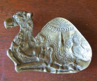 Vintage Camel Solid Brass Tray Trinket Ashtray Jorden