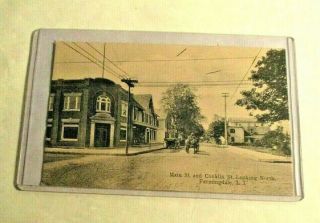 Main St And Conklin St Looking N Farmingdale Long Island York Post Card