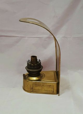 Antique Vintage Brass Reflector Oil Lamp Wall Mount Dhr Holland Nautical Ship