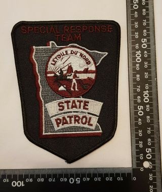 Minnesota State Patrol Special Response Team Subdued Patch,  Black