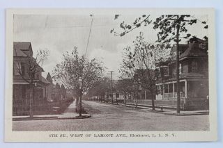 Old Postcard 6th Street,  West Of Lamont Avenue,  Elmhurst,  L.  I. ,  N.  Y.