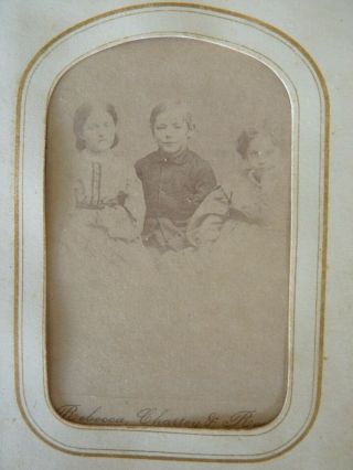 1860s Cdv Civil War Slave Children From Orleans Rebecca Charley & Rose