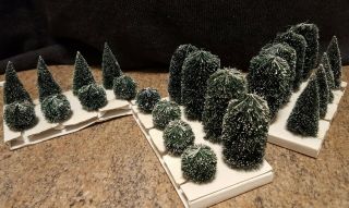 Village Frosted Shrubbery (set Of 24) - 56.  52843 - Dept 56 - Train,  Doll House Collec