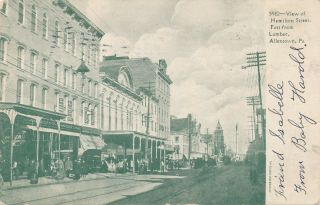 Allentown Pa – Hamilton Street East From Lumber – Udb – 1906