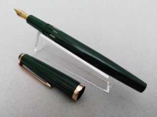 Vintage Rare Reform 4251 Green Fountain Pen Flex F To Bb 14k Nib