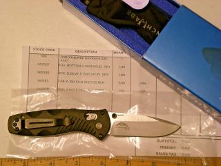 Benchmade 585 Mini Barrage Knife With Tag,  Bag,  And Box 3
