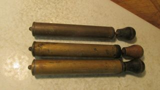 3 Antique Brass Coleman Type Lamp Pump Parts