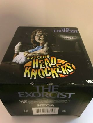 The Exorcist 7 " Regan In Bed Resin Head Knocker Bobblehead.  Extremely Rare