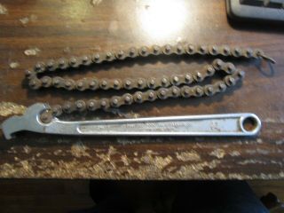 Vintage Diamond Tool Cw12 Chain Wrench Diamalloy Pipe Wrench - 31 1/2 " Chain