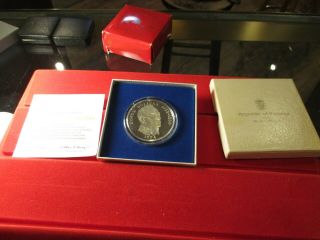 Republic Of Panama 1974 Silver Proof Coin 20 Balboas - Simon Bolivar & Box
