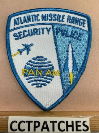 Pan Am,  Florida Atlantic Missle Range Security Police Shoulder Patch Fl