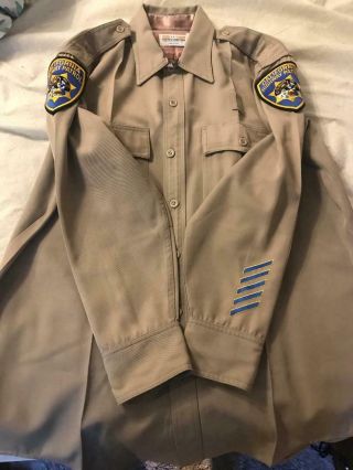 Chp California Highway Patrol Uniform Shirt Long Sleeve With 5 Hash Marks