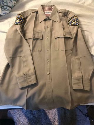 CHP California Highway Patrol Uniform Shirt Long sleeve with 5 hash marks 2