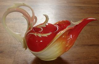 Franz Phoenician Flight Bird Design Sculptured Porcelain Teapot Fz01760 Nib