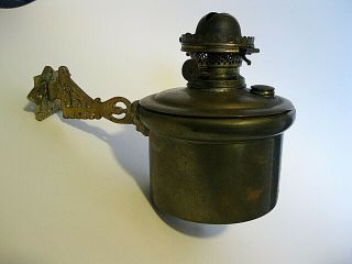 Vintage Brass Wall Oil/kerosene Lamp E.  Miller