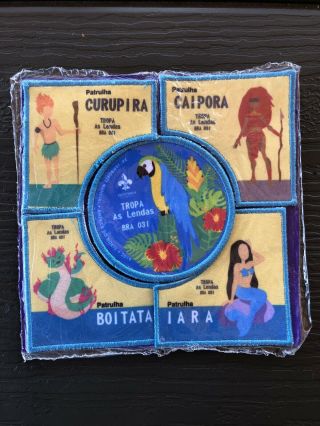 2019 World Jamboree BOY SCOUT BRASIL CONTINGENT PATCH SET WITH PIN 3