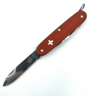 Victorinox Early Pioneer Swiss Army Knife Red Alox Tsa Pocketknife Sak Old Cross