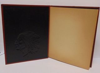 Vintage 1930’s Indian Chief LARGE Scrap Book Brown Western Photo Album Cover 8