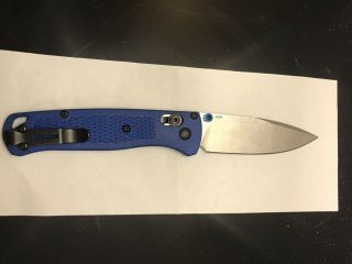Benchmade 535 Bugout Axis Lock Blue Handle Folding Knife