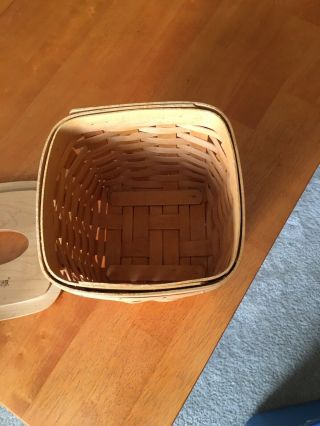 Longaberger Tissue Basket With Lid 2002 4