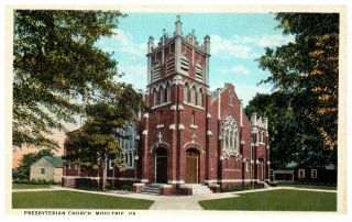 Postcard Ga.  Moultrie Presbyterian Church View From The Grounds C1950 A - 1