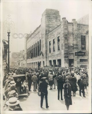1929 Press Photo Crowd At Convention Center Cornerstone 1920s Atlantic City Nj