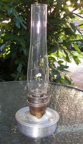 Vintage Aladdin Kerosene Lamp Model 23 Lox - On Burner & Lox - On Chimney