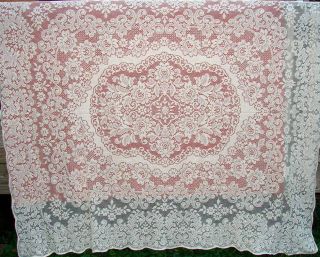 Vintage Quaker Lace Style Tablecloth Approximately 66 " X 76 "