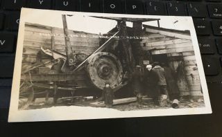 Antique Photo Postcard Rppc - Roundup Oil & Gas Co,  Montana