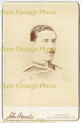 Military Cabinet Photo Captain E A Critchley 4th Queens Own Hussars Ballincollig