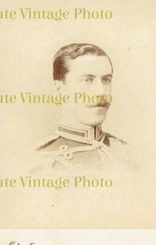 MILITARY CABINET PHOTO CAPTAIN E A CRITCHLEY 4TH QUEENS OWN HUSSARS BALLINCOLLIG 2