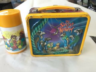 DISNEY ' S THE SECRET OF NIMH 1982 VINTAGE METAL LUNCHBOX WITH THERMOS 3
