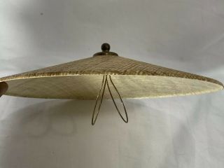 Mid Century Vintage Fiberglass Clip On Lamp Shade Saucer Shape Atomic 9 1/2 "