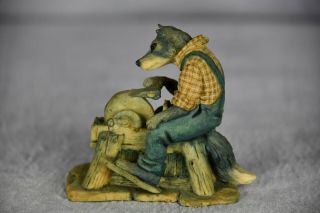 1980 Lowell Davis Schmid Border Brer Wolf Figurine Scotland Rare