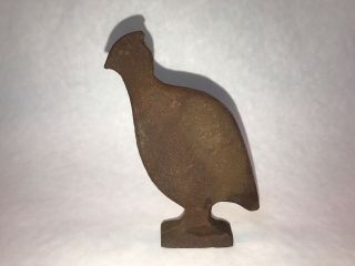 Antique Carnival Shooting Gallery Target,  Cast Iron Quail