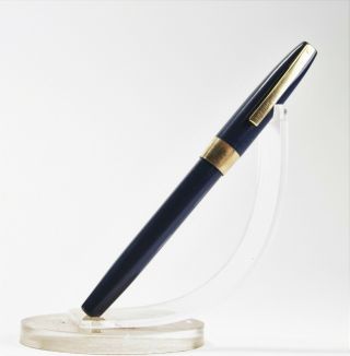 Vintage Sheaffer White Dot Lifetime Navy Blue 14k Gold Nib Fountain Pen