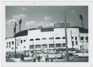 Comiskey Park Exterior Game Day Chicago White Sox 1960s Vintage Snapshot